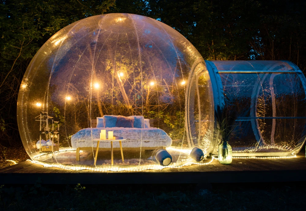 inflated bubble tent